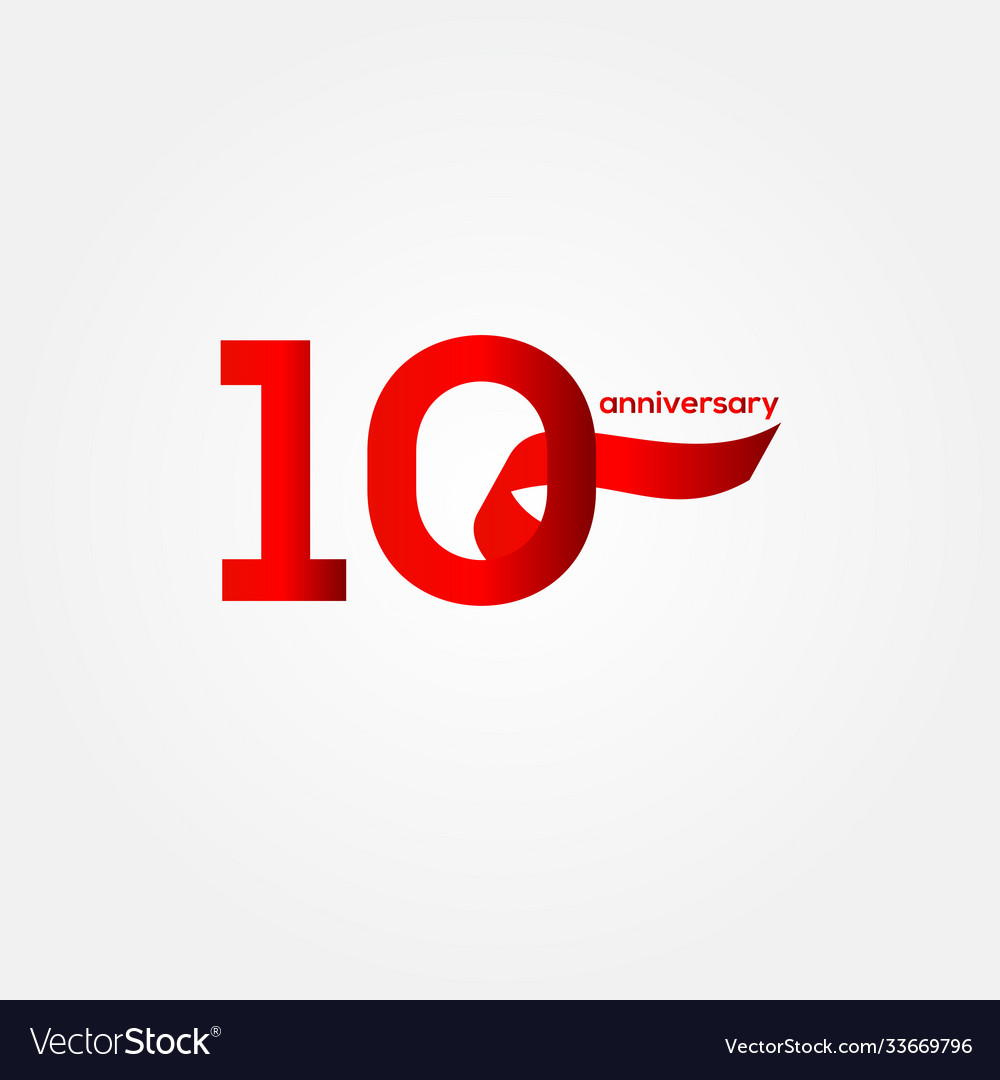 10 year anniversary template design