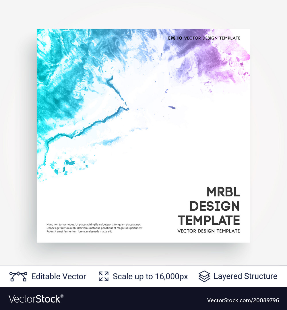 Abstract ink background marble style Royalty Free Vector