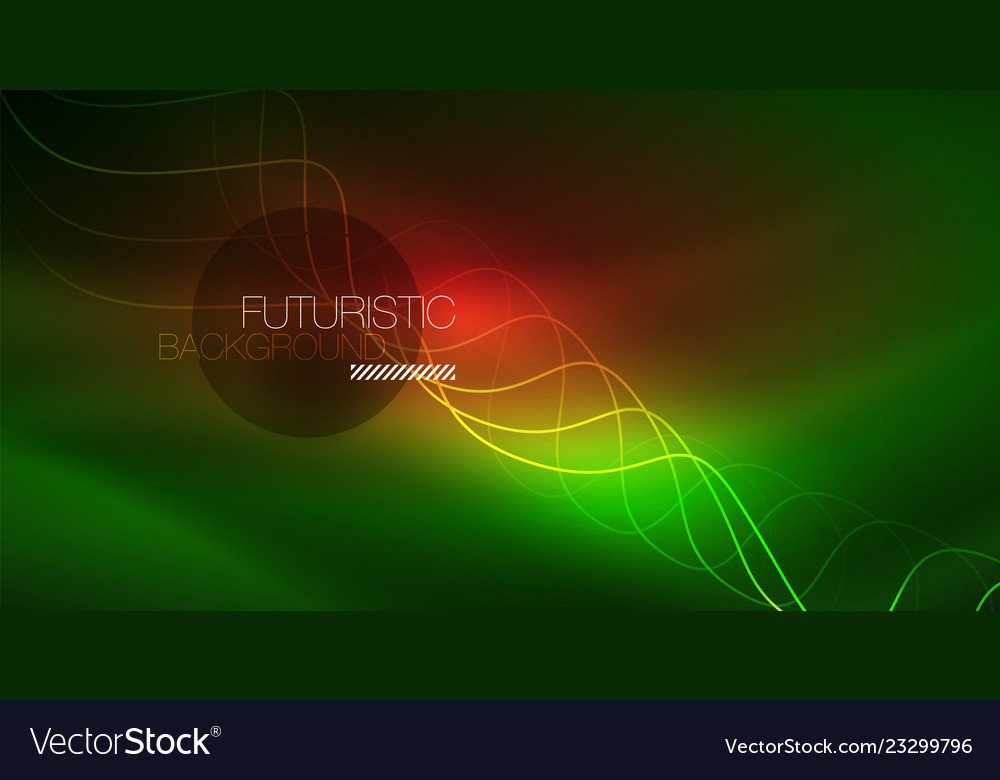 Abstract shiny glowinng color wave design element Vector Image Abstract shiny glowinng color wave design element