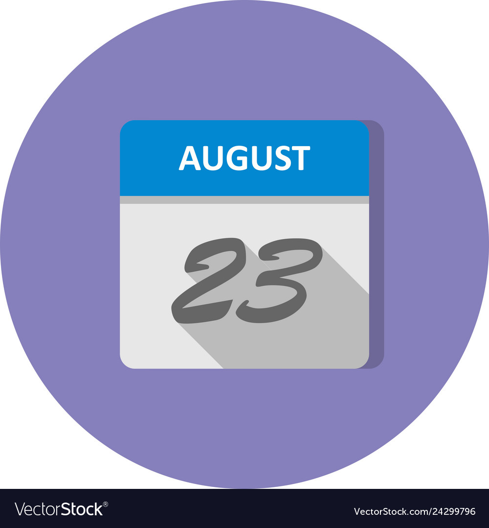 august-23rd-date-on-a-single-day-calendar-vector-image
