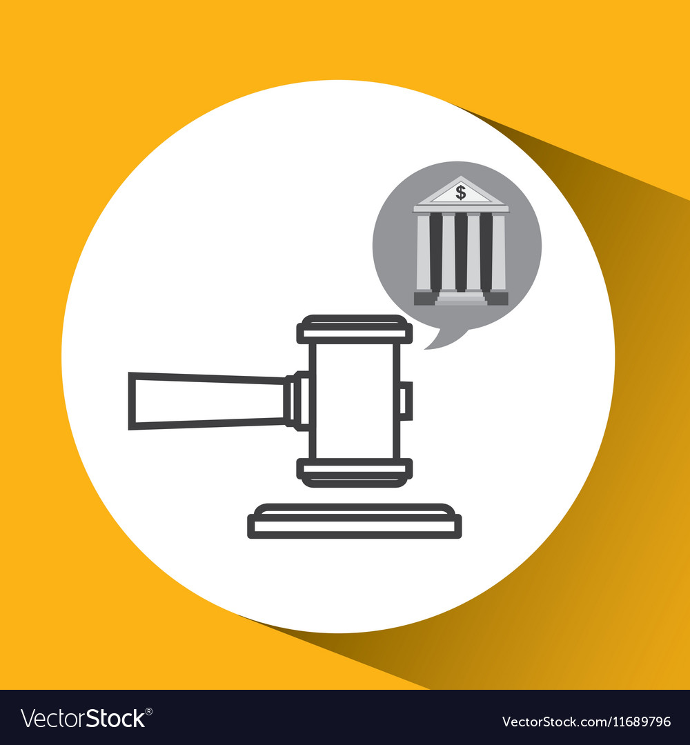 Bank concept safe money justice icon