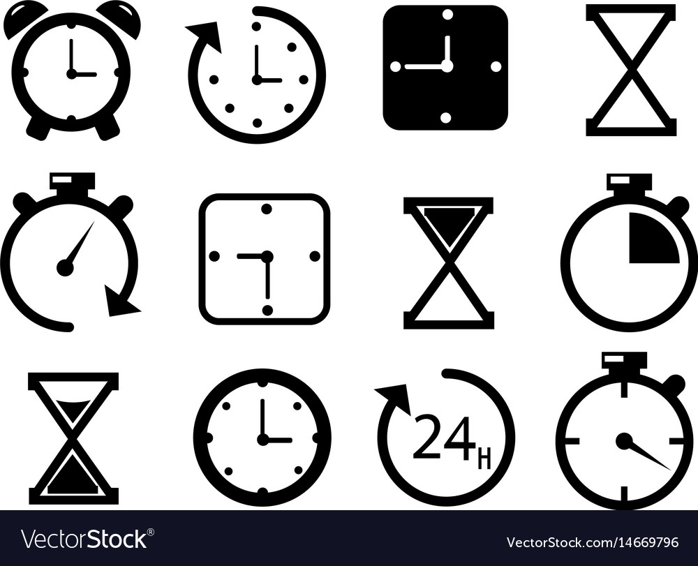 Clock and Time Icons