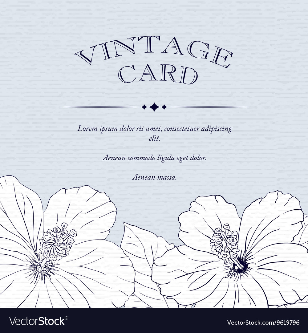 congratulations card design template with hibiscus