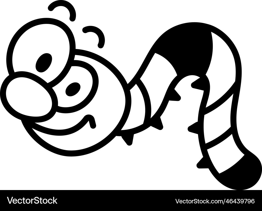Cute caterpillar Royalty Free Vector Image - VectorStock
