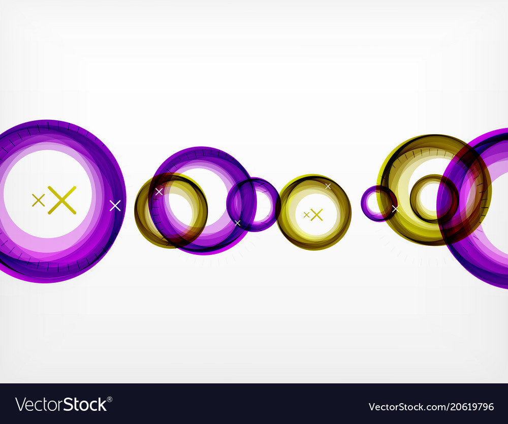 Flying abstract circles geometric