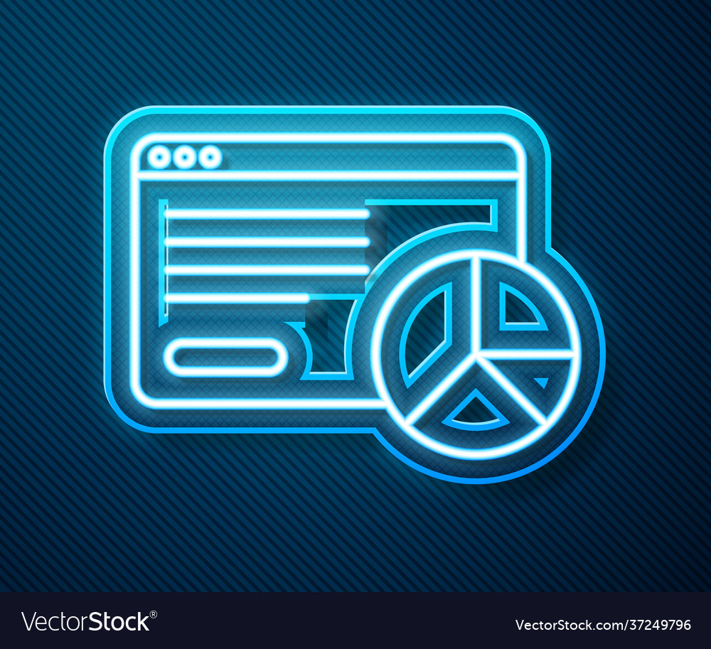 Glowing neon line web analytics information vector image Glowing neon line web analytics information