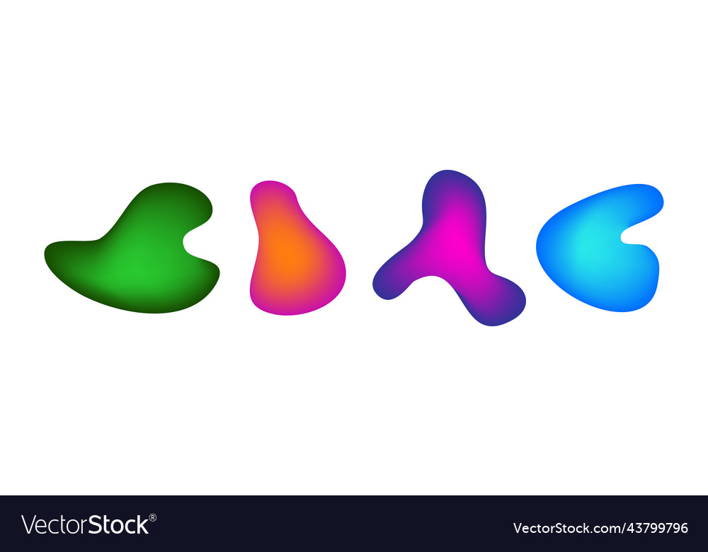 Gradient liquid blob shapes vector image Gradient liquid blob shapes