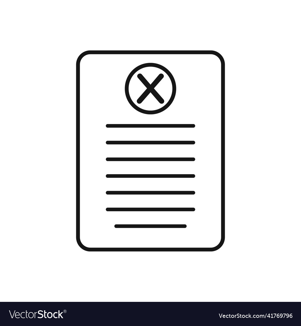 Invalid file document line icon editable symbol