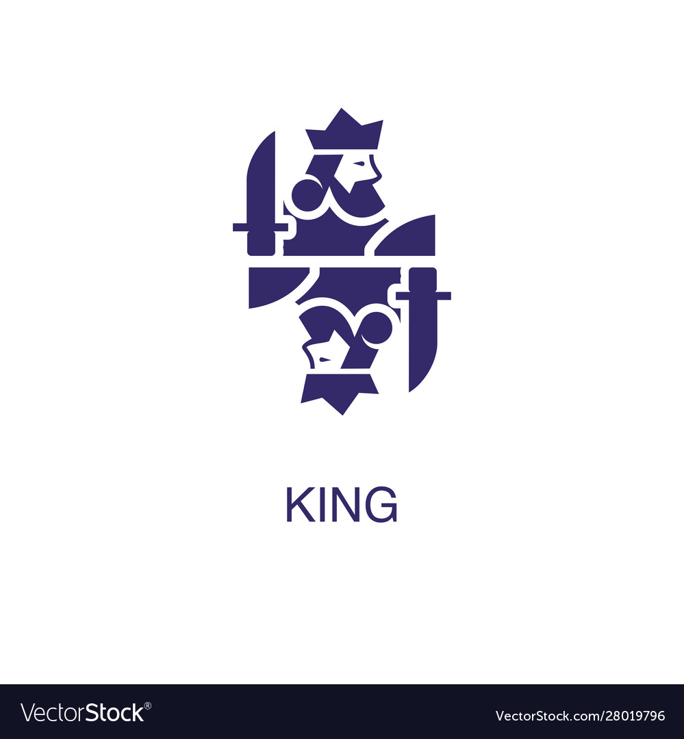 King card element in flat simple style on white