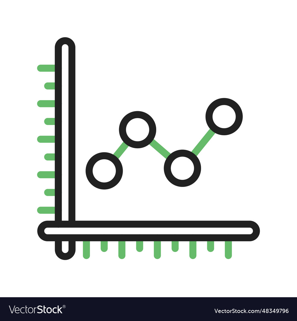 Line graph icon image