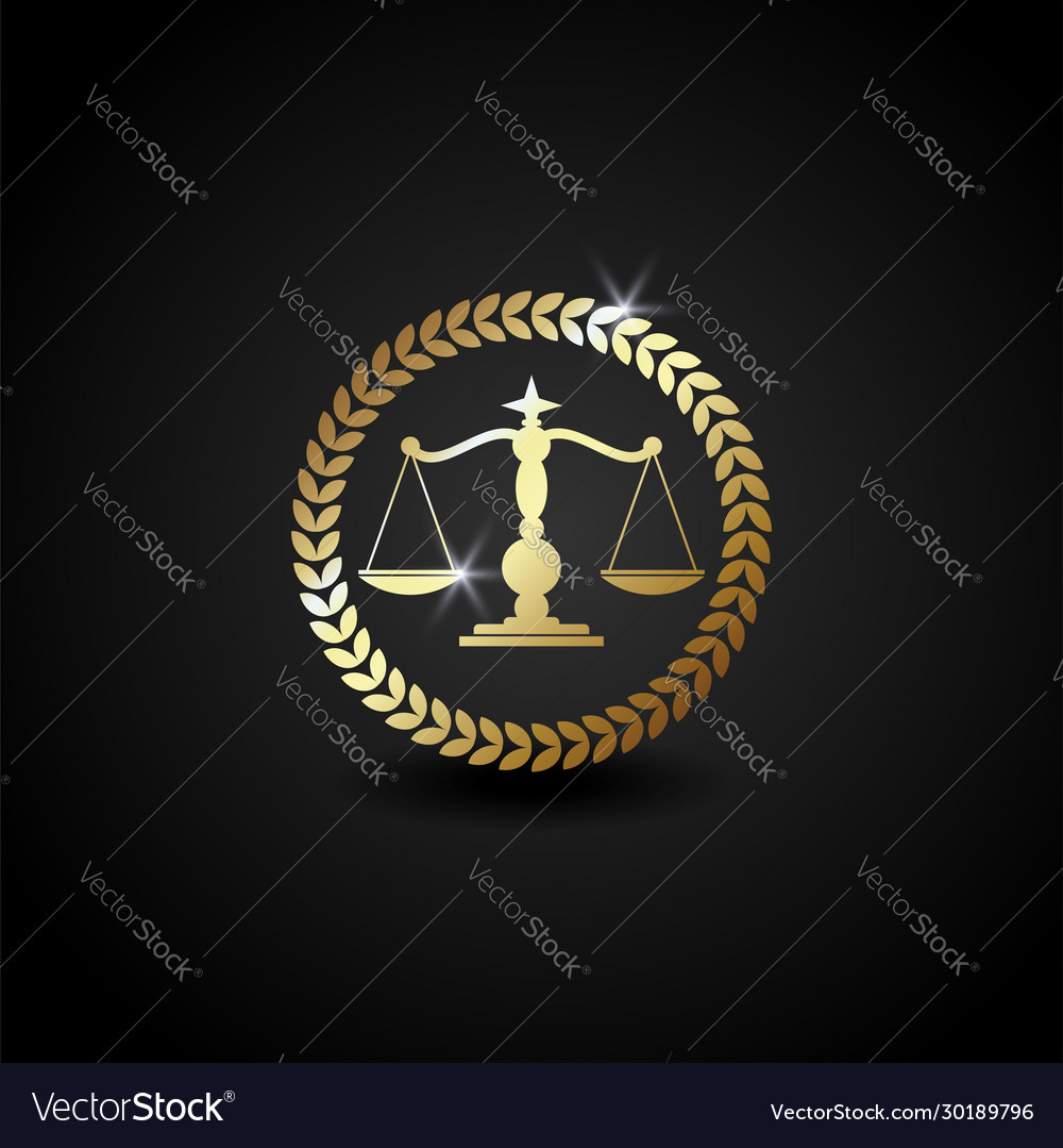 Luxury logo scale for law firm office perfect Vector Image