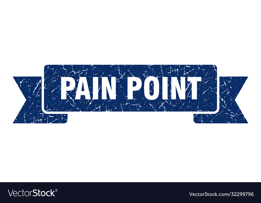 Pain point ribbon grunge band sign