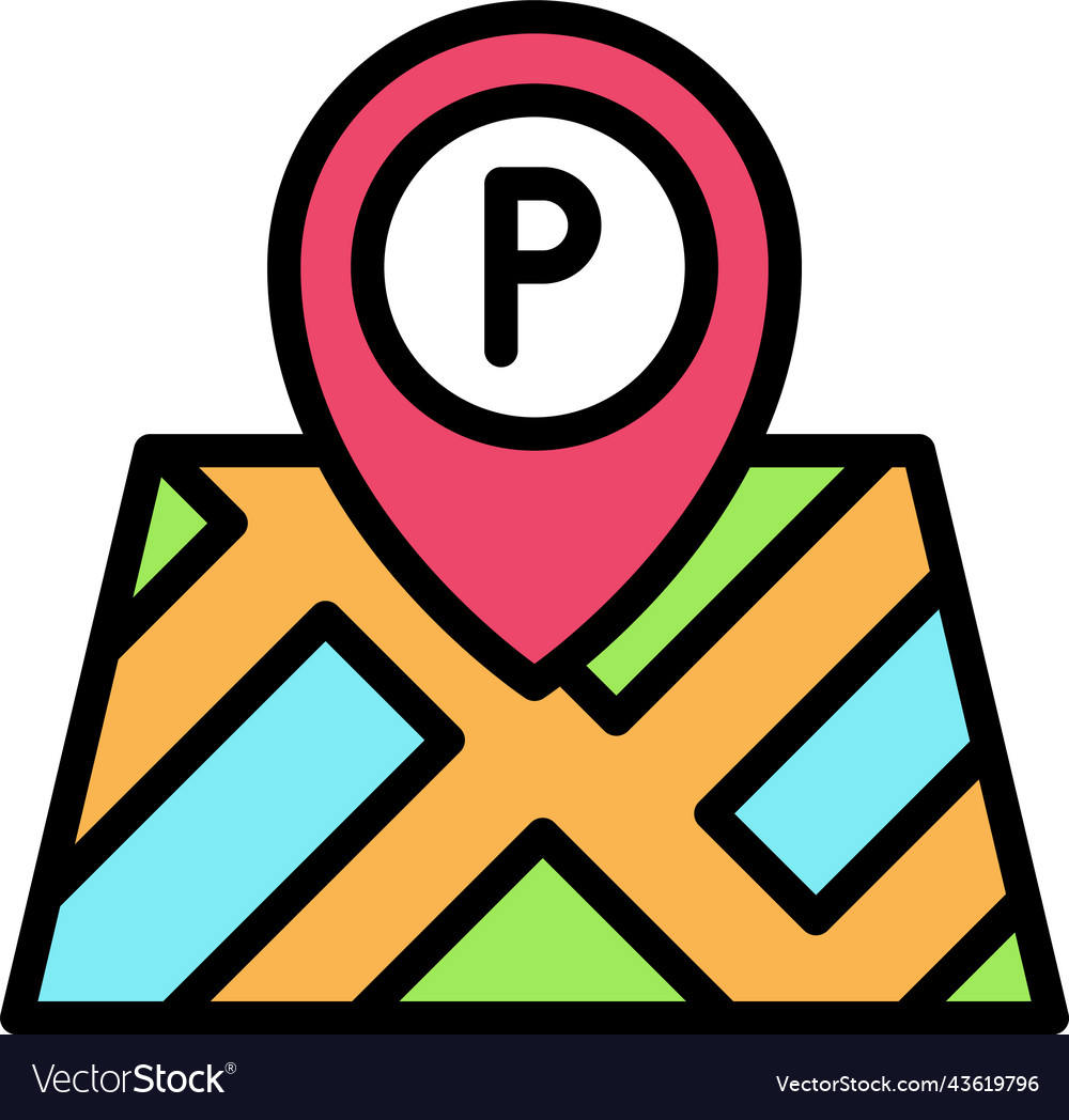 Parking map icon location and navigation