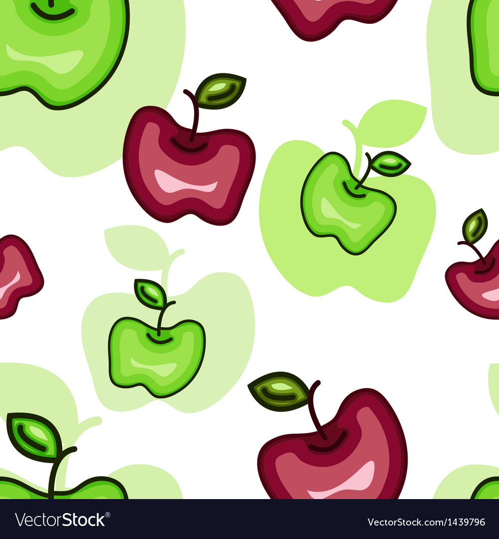 Seamless pattern with abstract apples