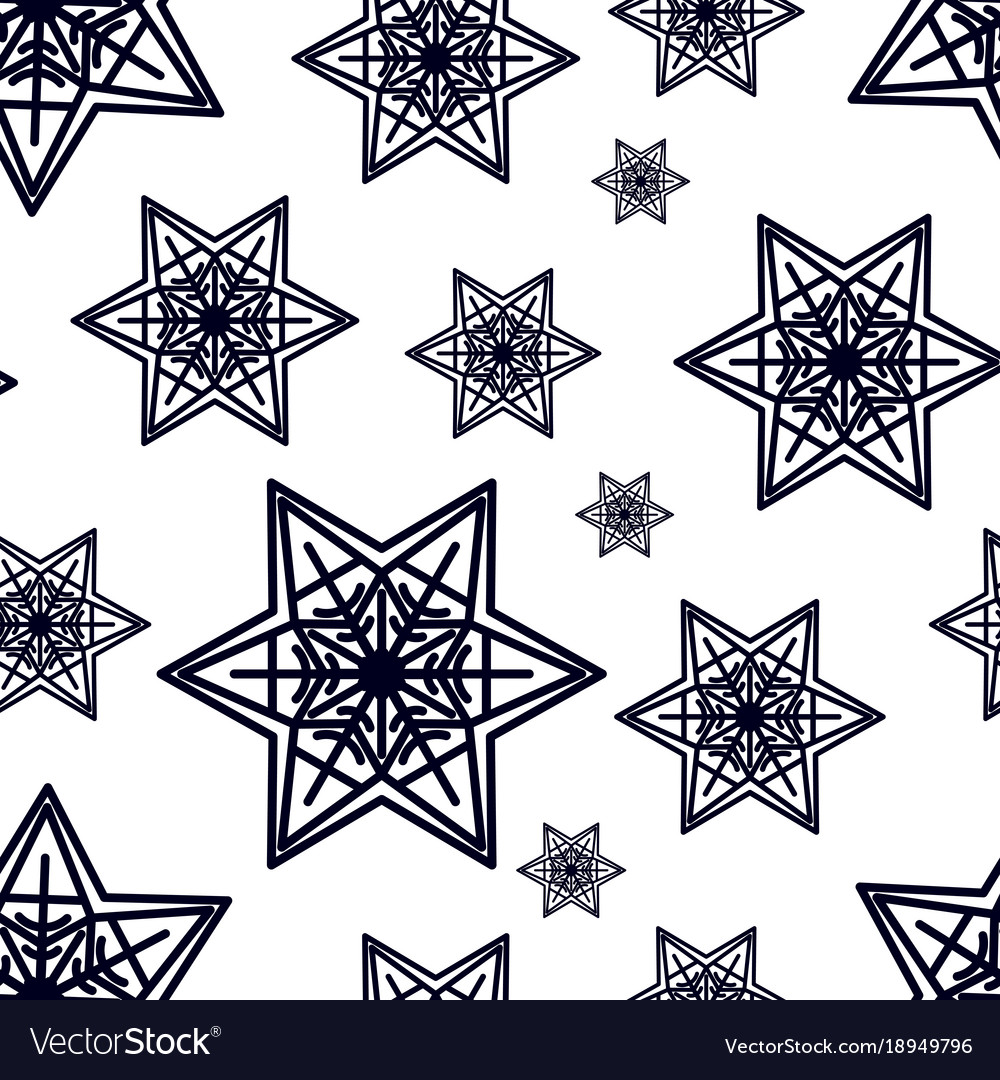 Snowflake seamless pattern