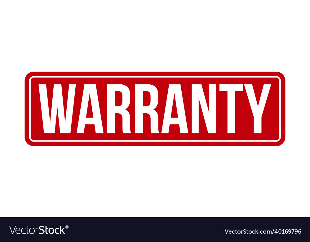 Warranty rubber stamp red rubber grunge Royalty Free Vector