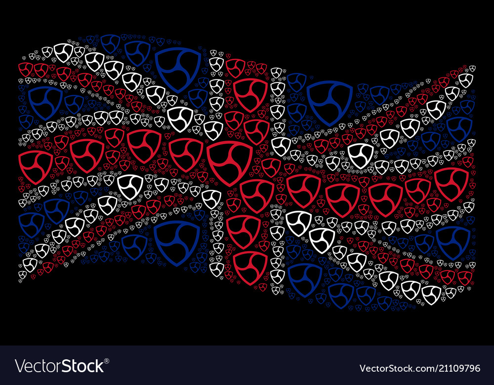 Waving british flag pattern of nem currency items Vector Image Waving british flag pattern of nem currency items