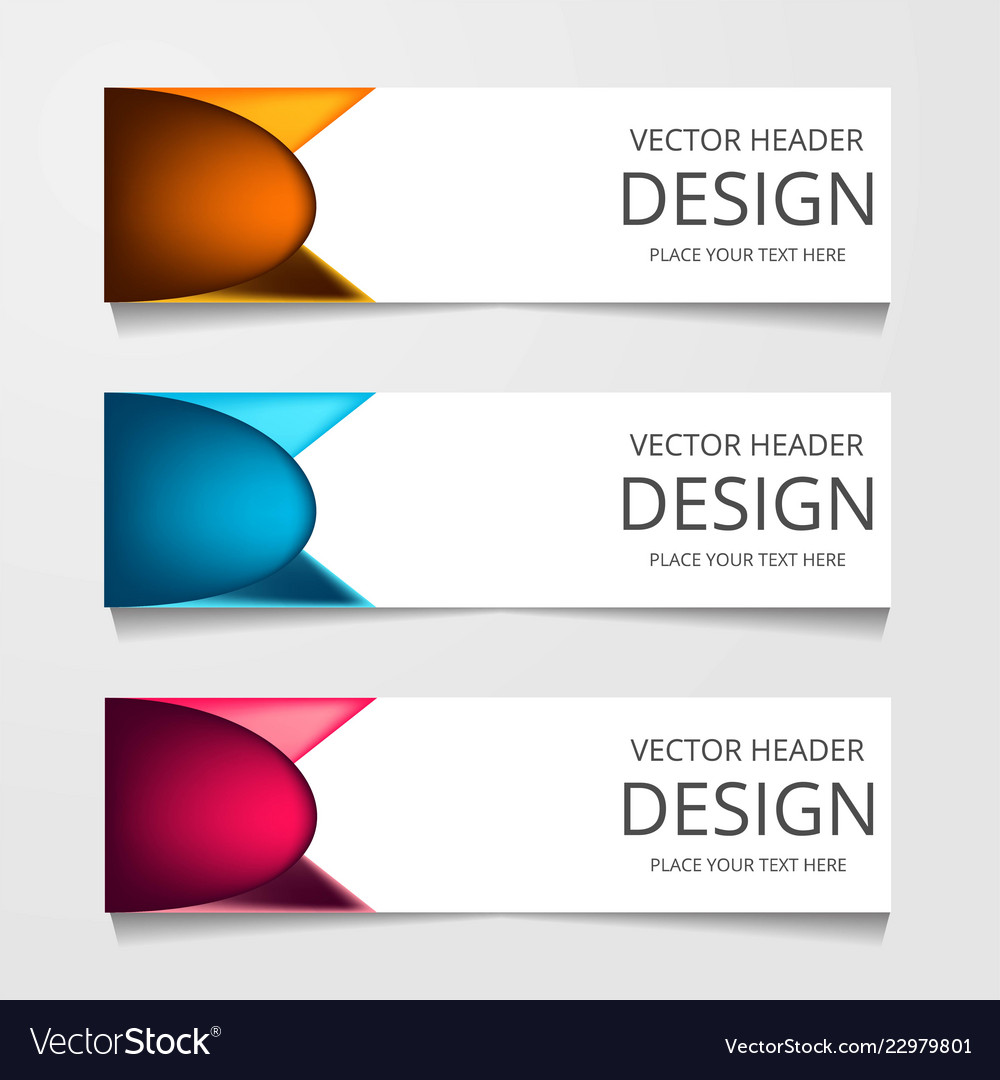 Abstract design banner web template with three