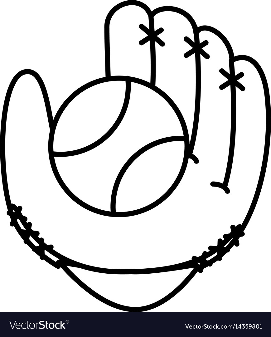 Baseball glove equipment icon