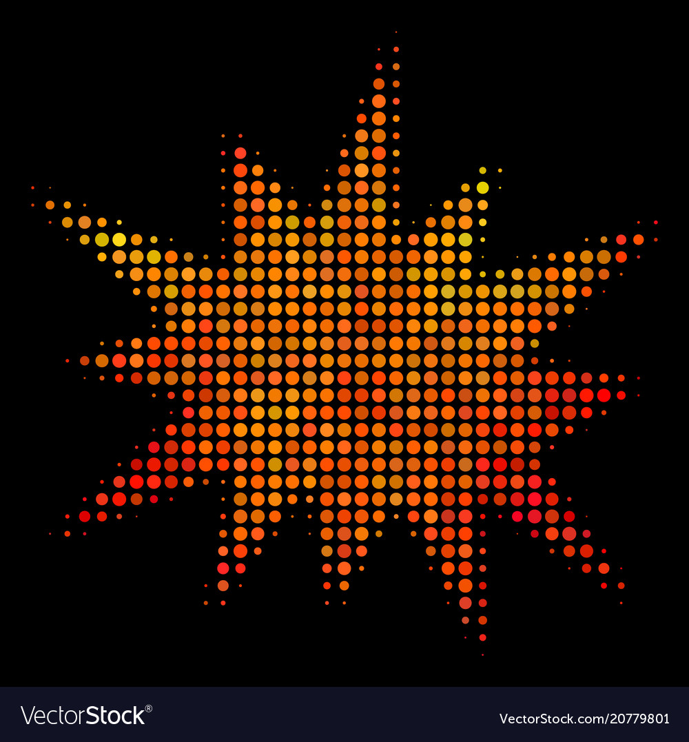 Bright dotted bang icon