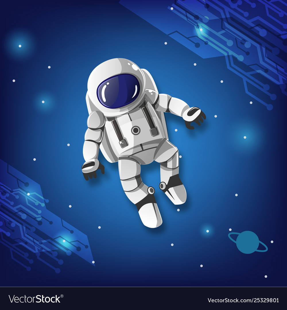 Floating Astronaut in Space