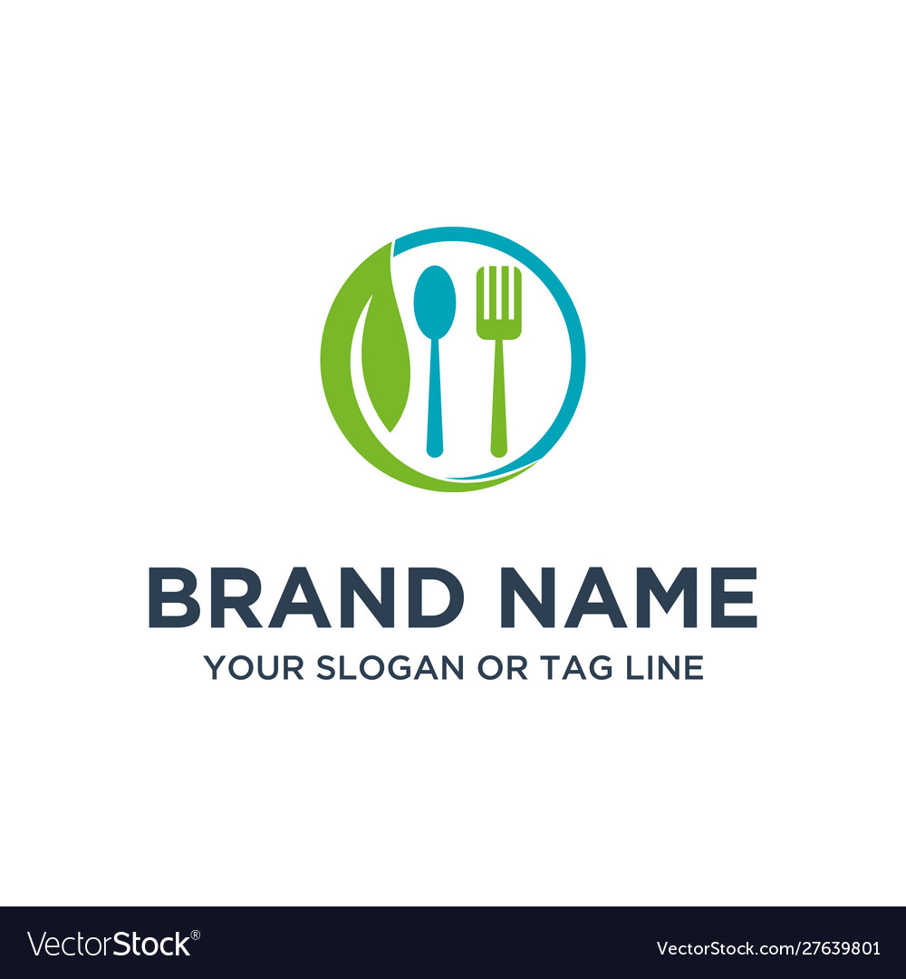 Food logo designs full color Royalty Free Vector Image