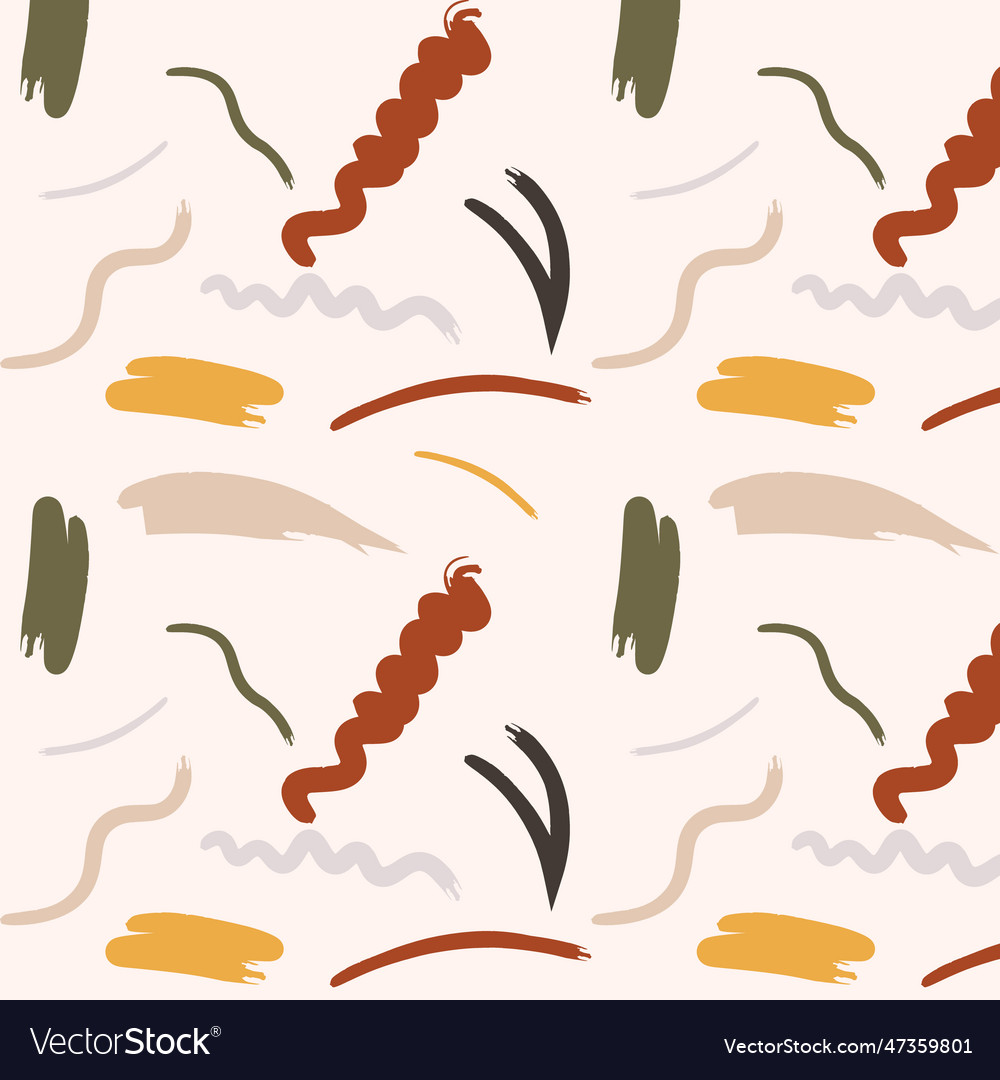 Hand drawn brush pattern background with abstract vector image Hand drawn brush pattern background with abstract