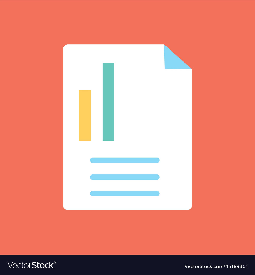 List with graphs icon vector image List with graphs icon