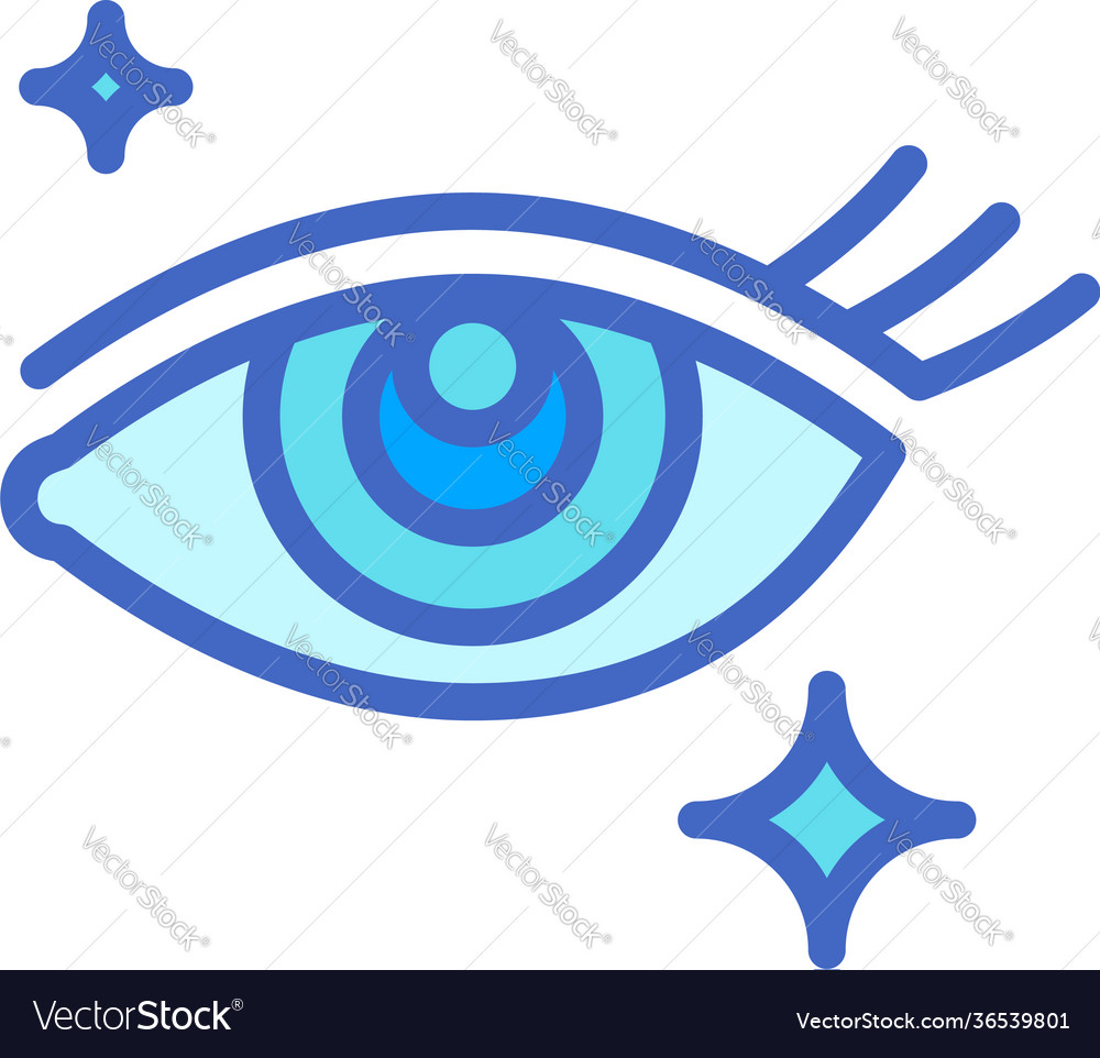 Modern contact lens icon outline style Royalty Free Vector