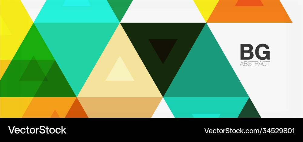 Mosaic triangle pattern abstract background Vector Image