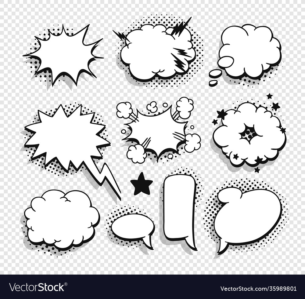 Pop art speech bubble without text vector image Pop art speech bubble without text