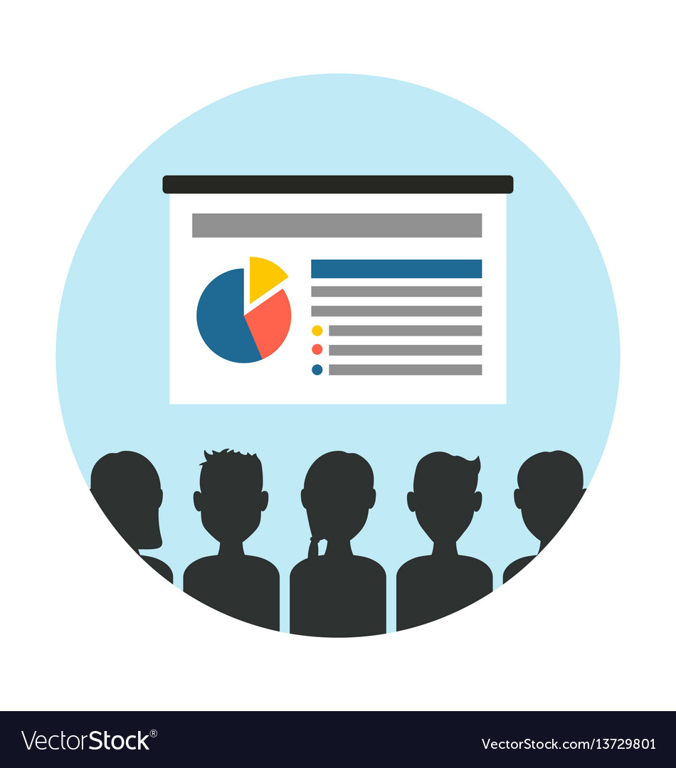 Presentation slide with audience circle