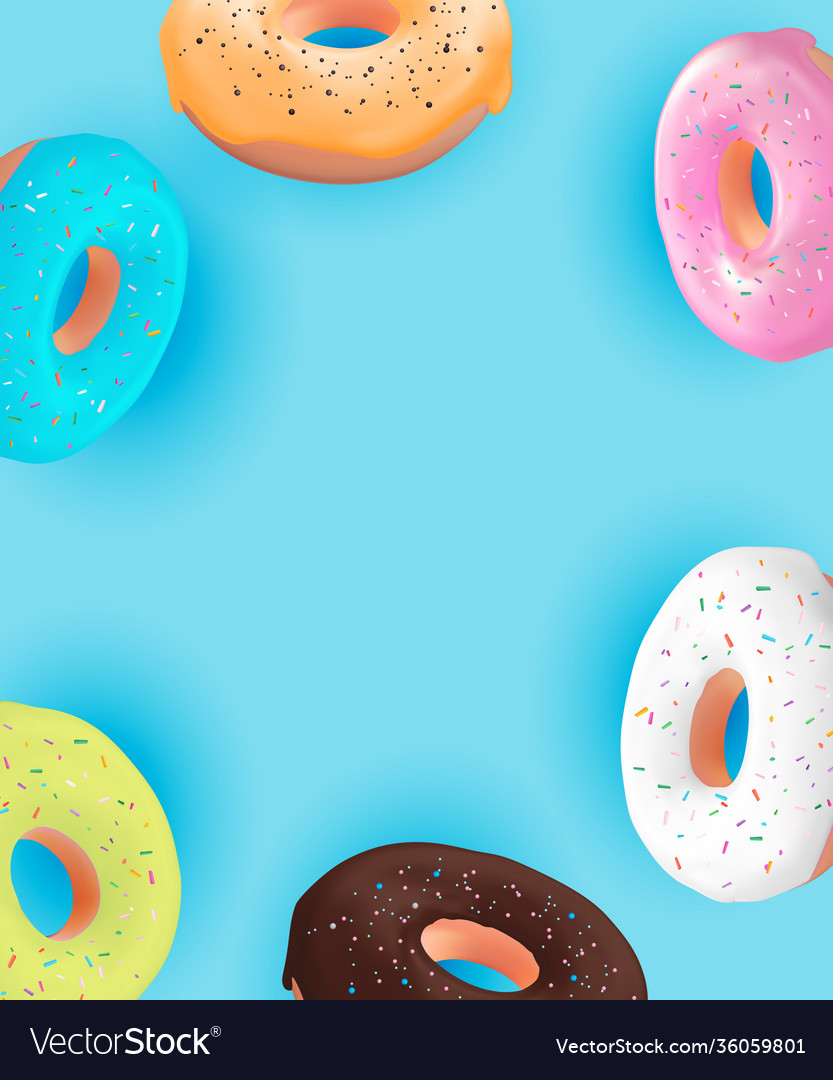 Realistische 3d süß schmackhafte Donut Hintergrund kann