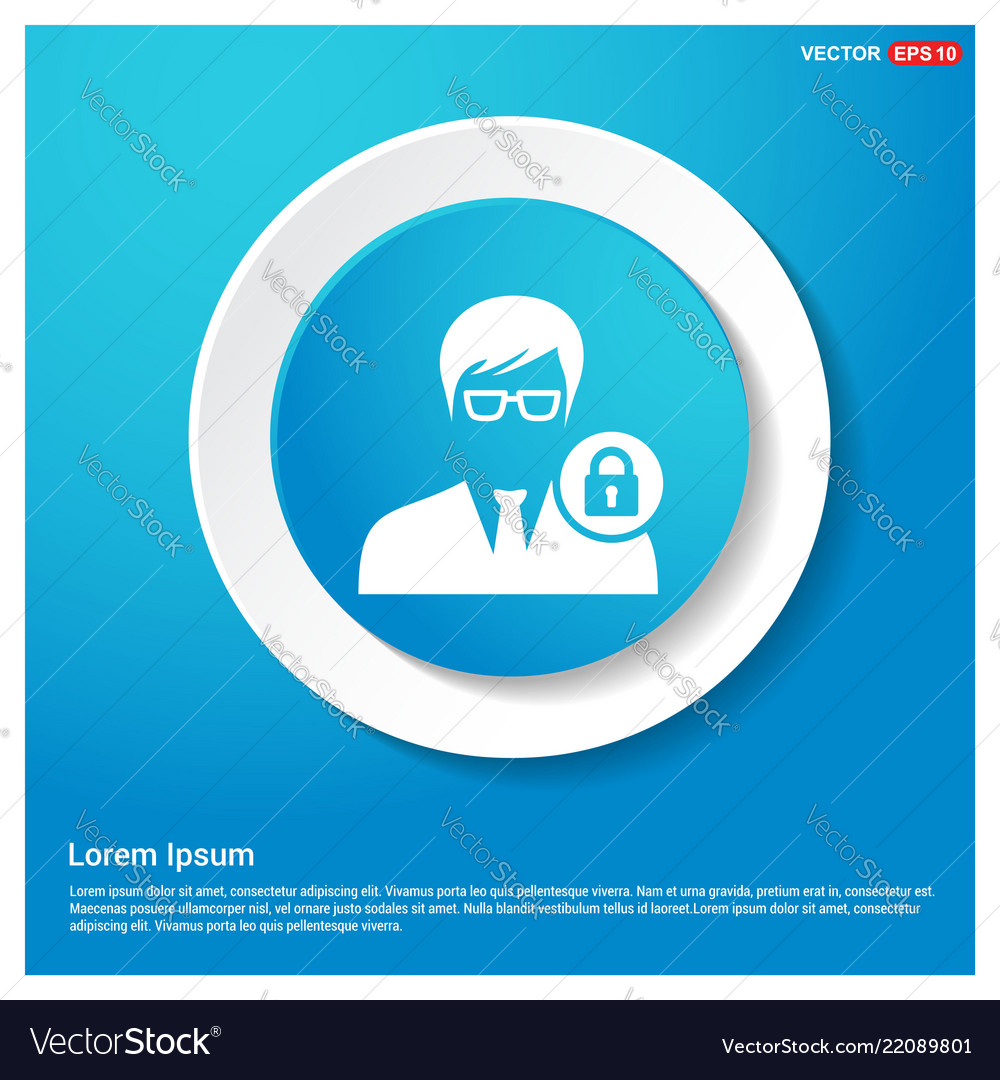 Secure user icon vector image Secure user icon