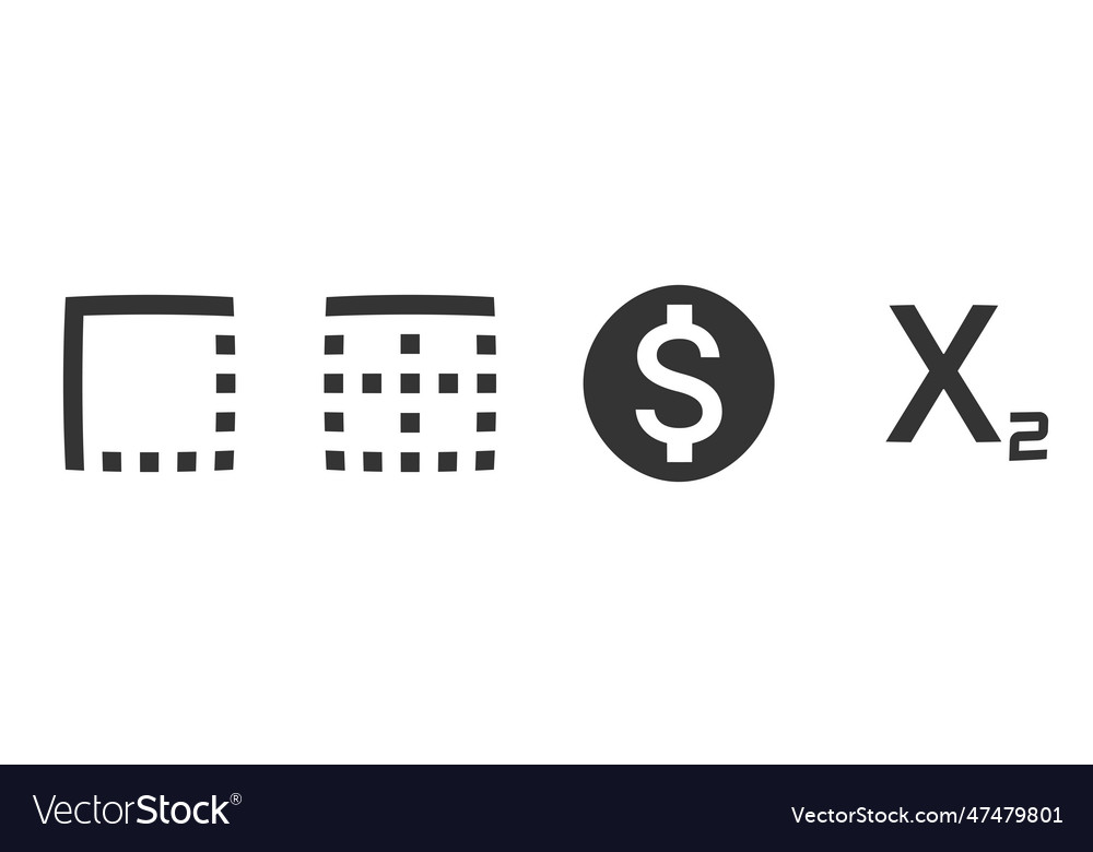 Set of 4 icons editor collection thin line web Vector Image Set of 4 icons editor collection thin line web