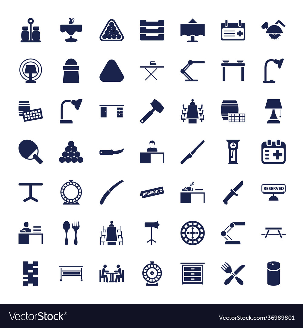 Table icons