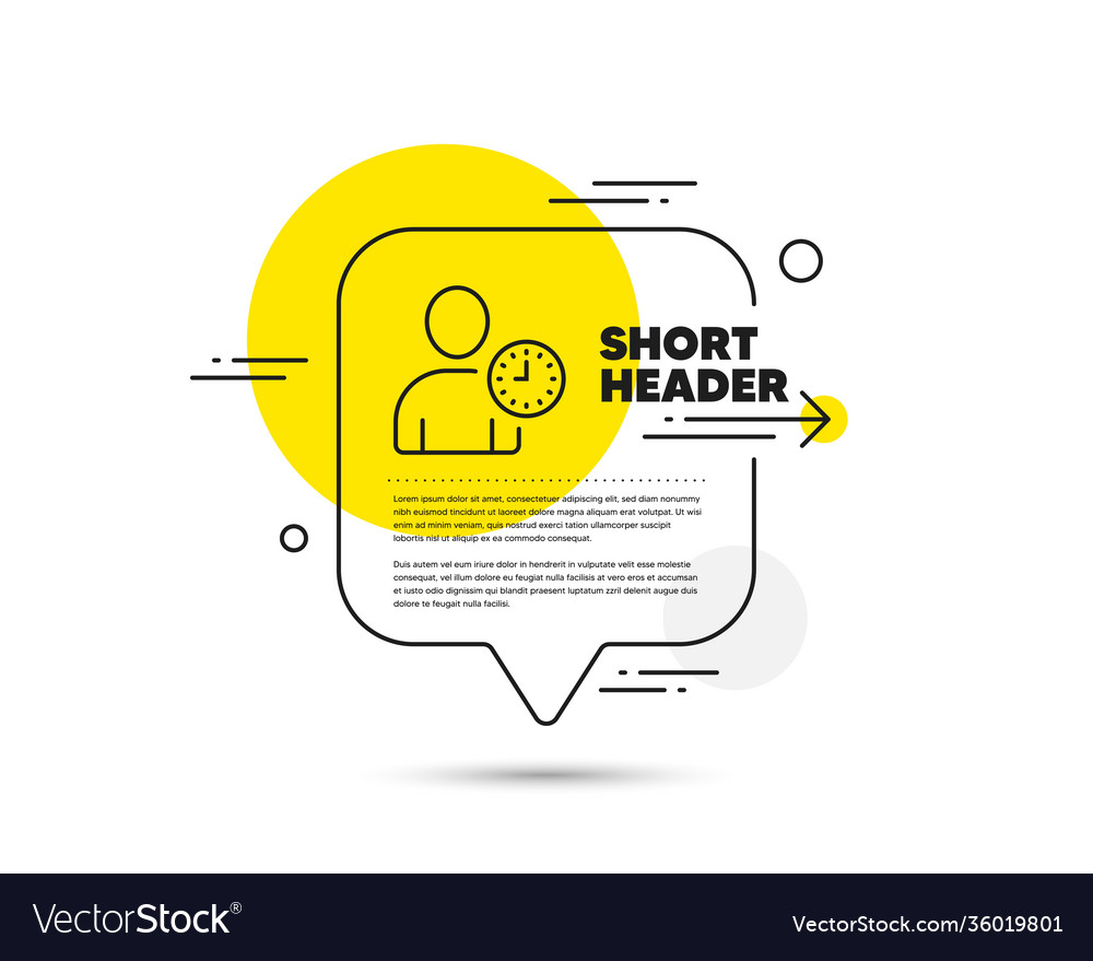 User with clock line icon profile avatar sign vector image User with clock line icon profile avatar sign