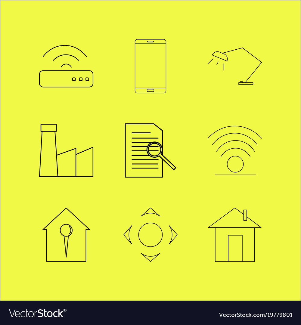 Web linear icon set simple outline icons