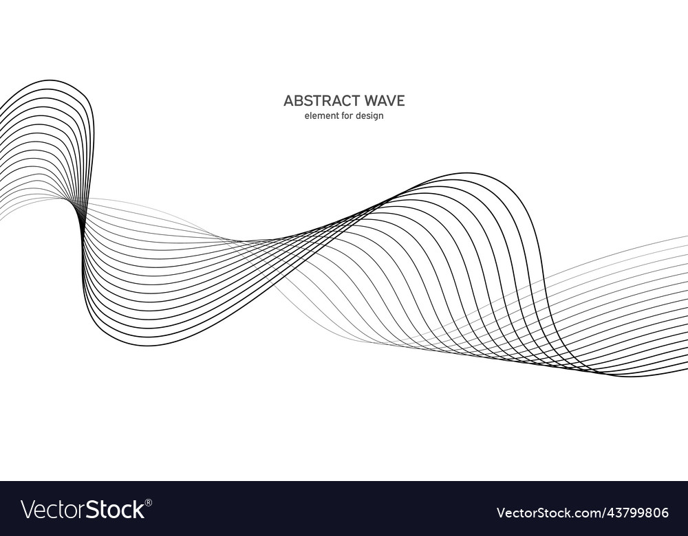 Abstract wave element for design digital