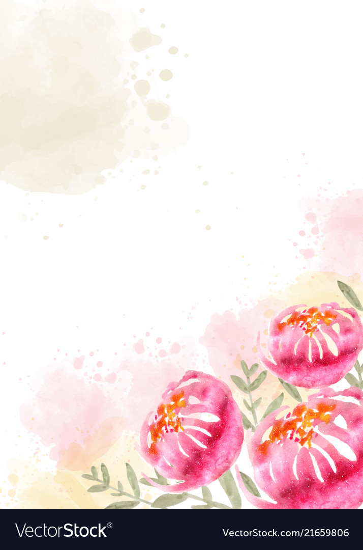 Beautiful hand painted floral background