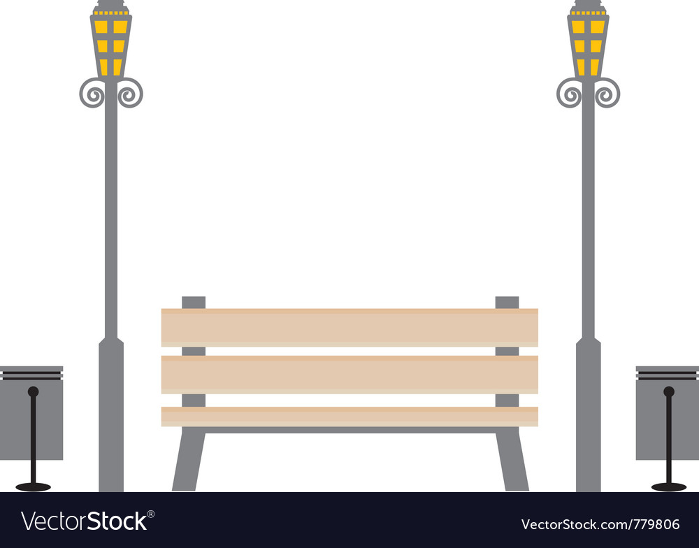 Bench in the park Royalty Free Vector Image - VectorStock