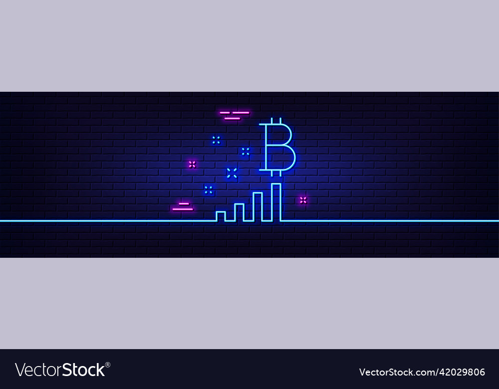 Bitcoin graph line icon cryptocurrency analytics Vector Image Bitcoin graph line icon cryptocurrency analytics