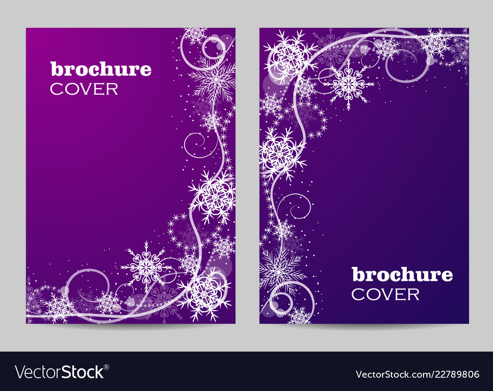 Brochure template layout design beautiful winter