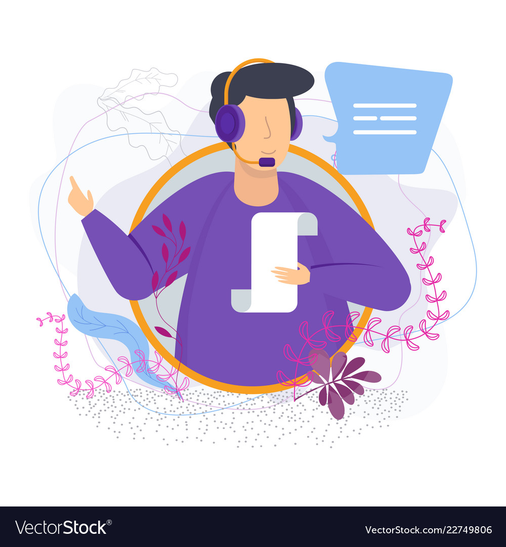 Customer Support Operator Sending Message
