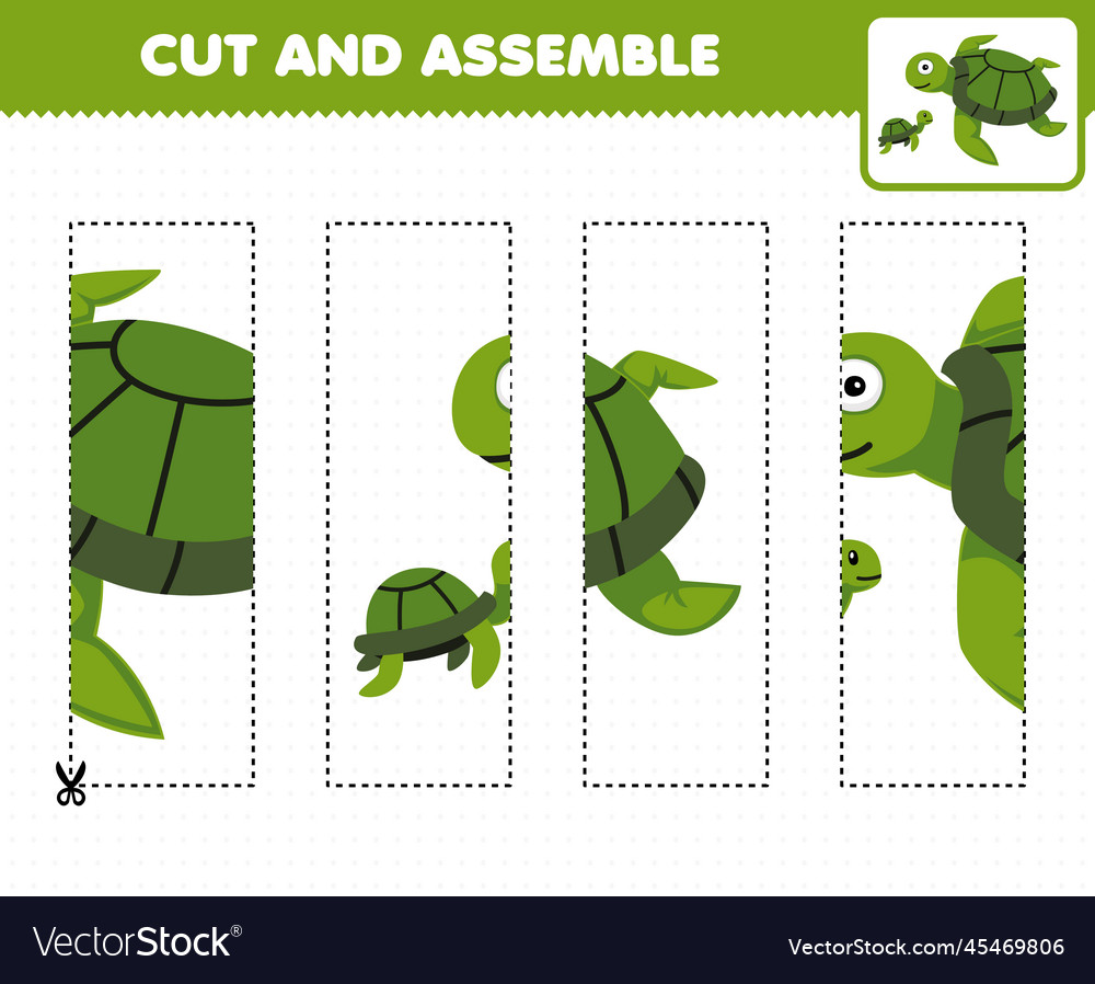 Education game for children cutting practice Vector Image