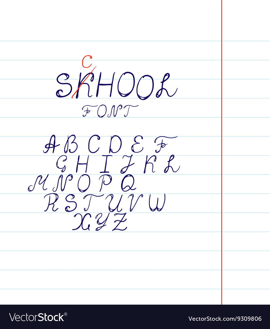 Hand drawn font in format
