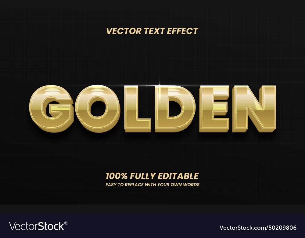 Modern luxury golden text effect