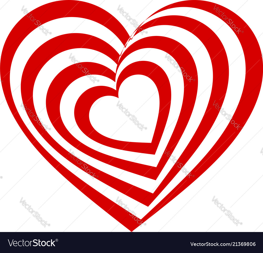 Optical heart icon simple style Royalty Free Vector Image