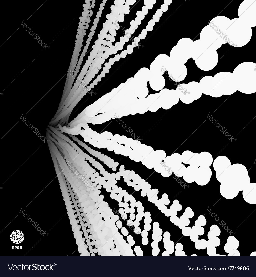 Point flow design template abstract
