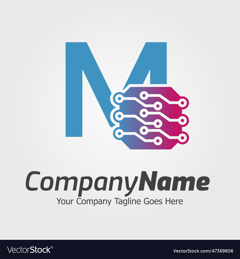 Programming code and technology logo template